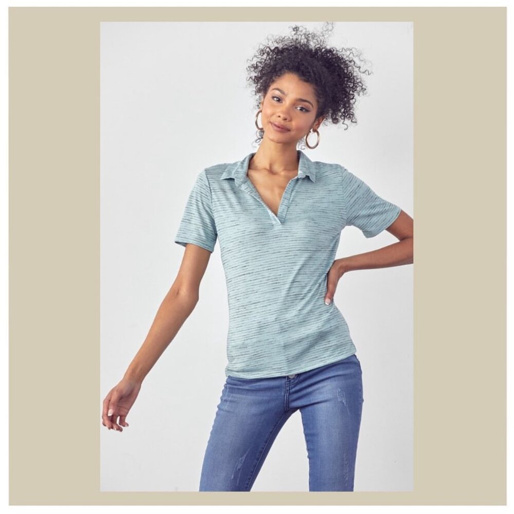 Clean, Cool, Everday Chic Polo Shirt NEW